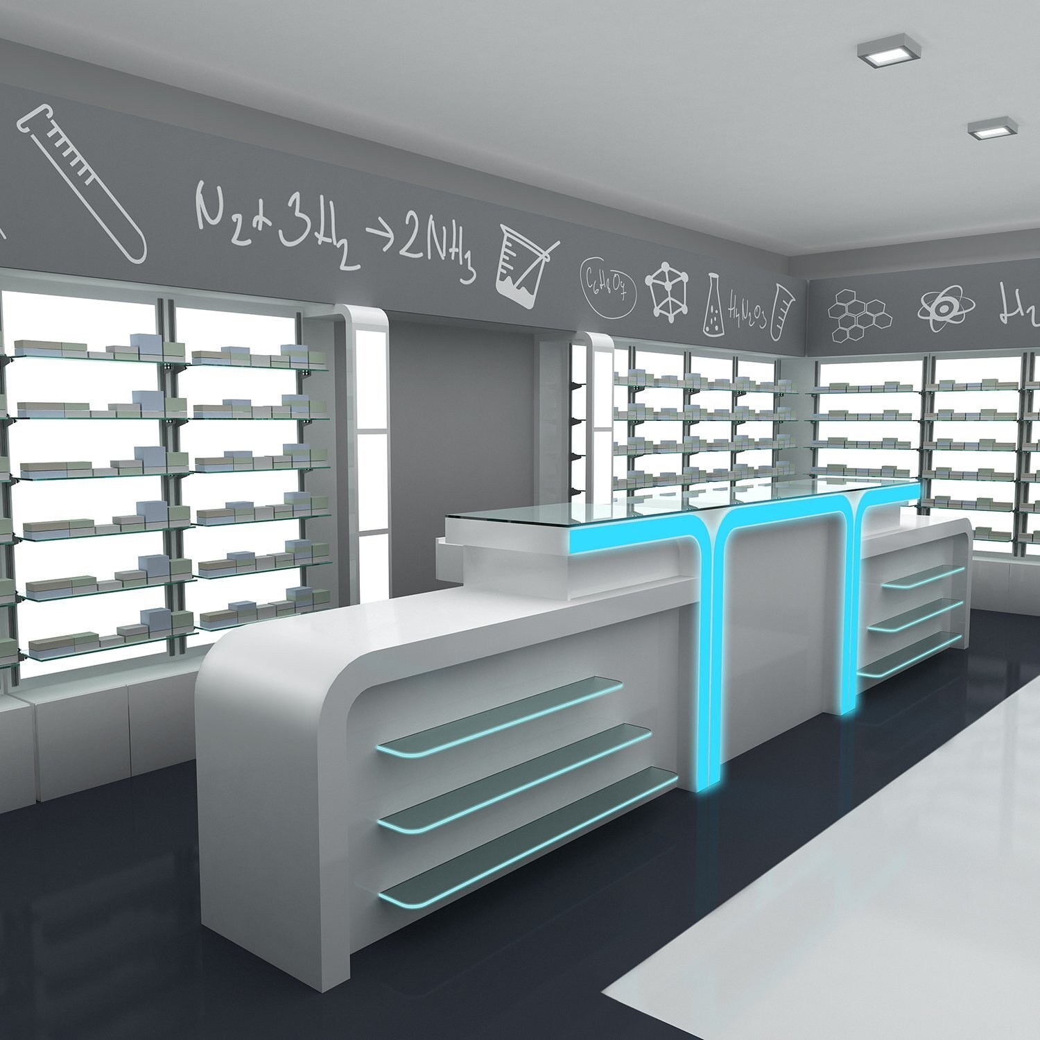 杭州药店装修,杭州药店装潢设计,杭州药店装修效果图,杭州装修公司